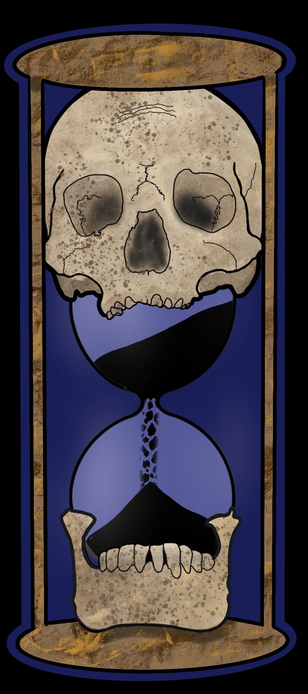 Hourglass Glitter sticker