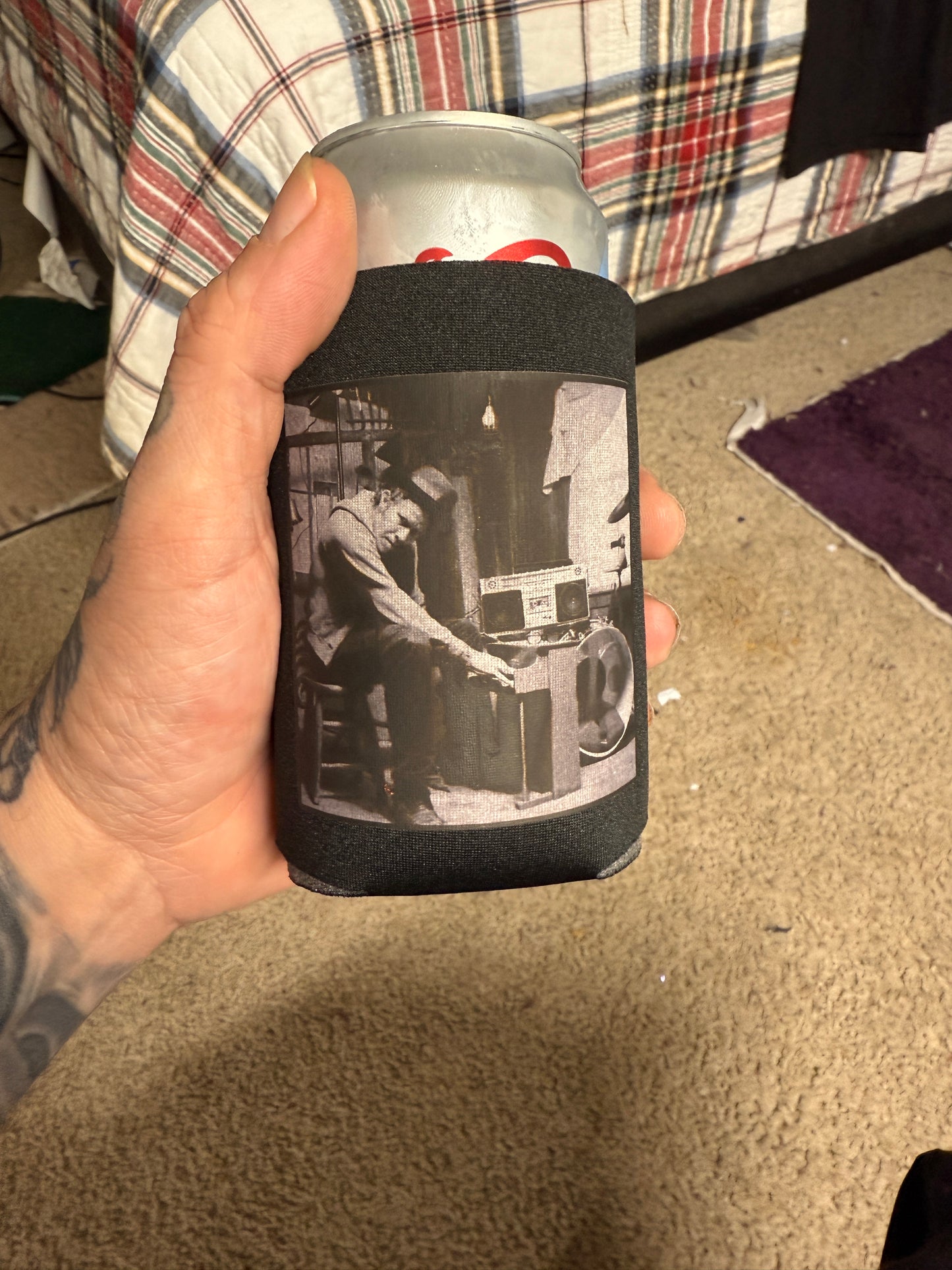 Bottle in Front of Me Funny Beer Coozie – Dark Humor Can Cooler