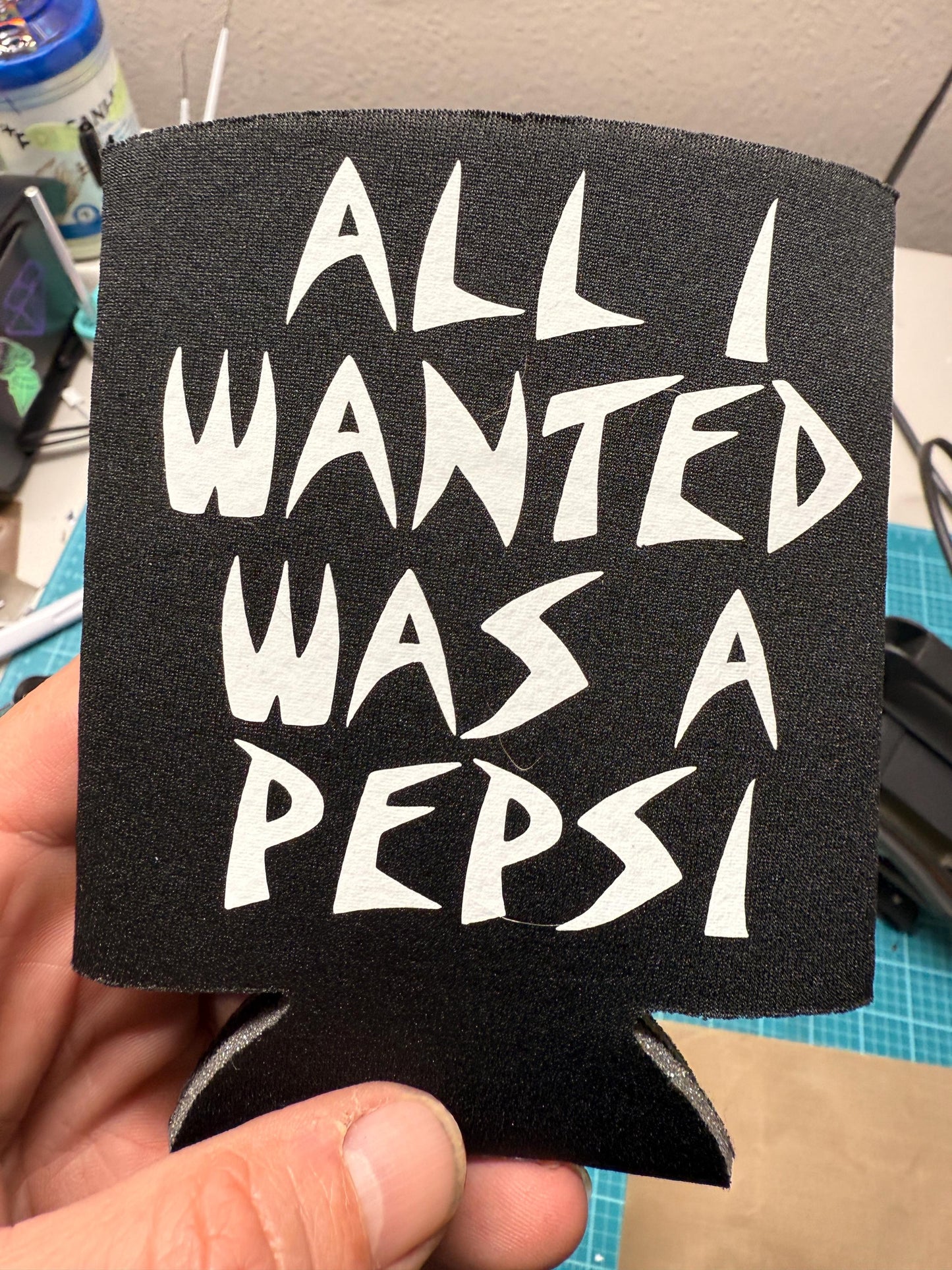 ST Army Beer Koozie — ‘All I Wanted Was a Pepsi’ Can Cooler Gift