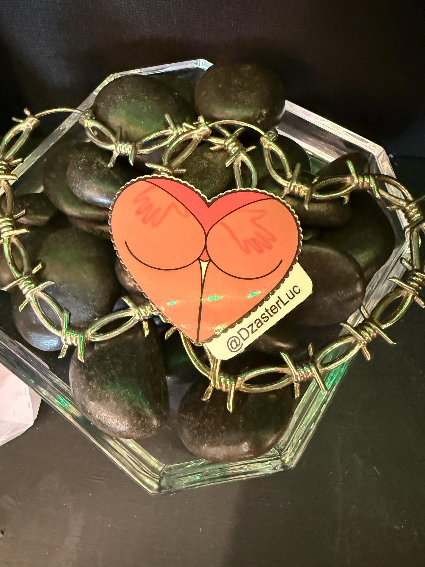 Heart booty with hand prints