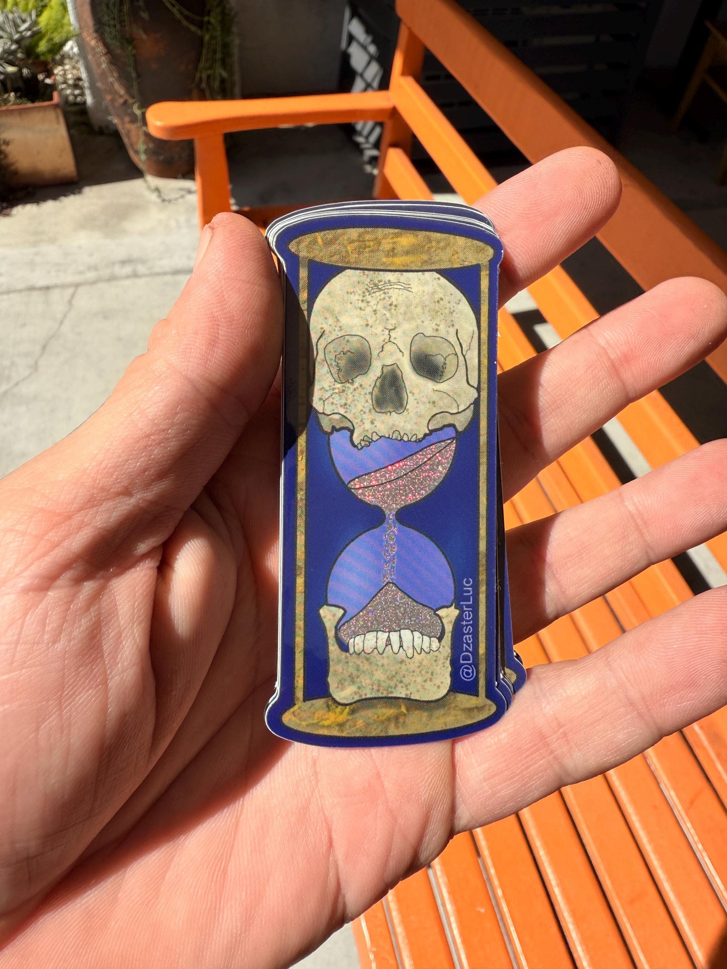 Hourglass Glitter sticker