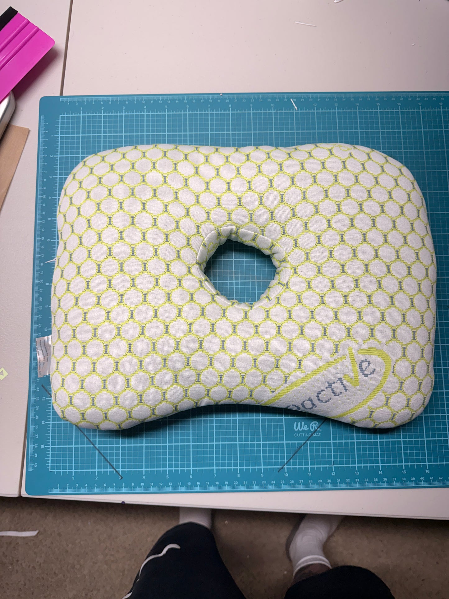 Piercing Pillow - with hole for comfort with piercings