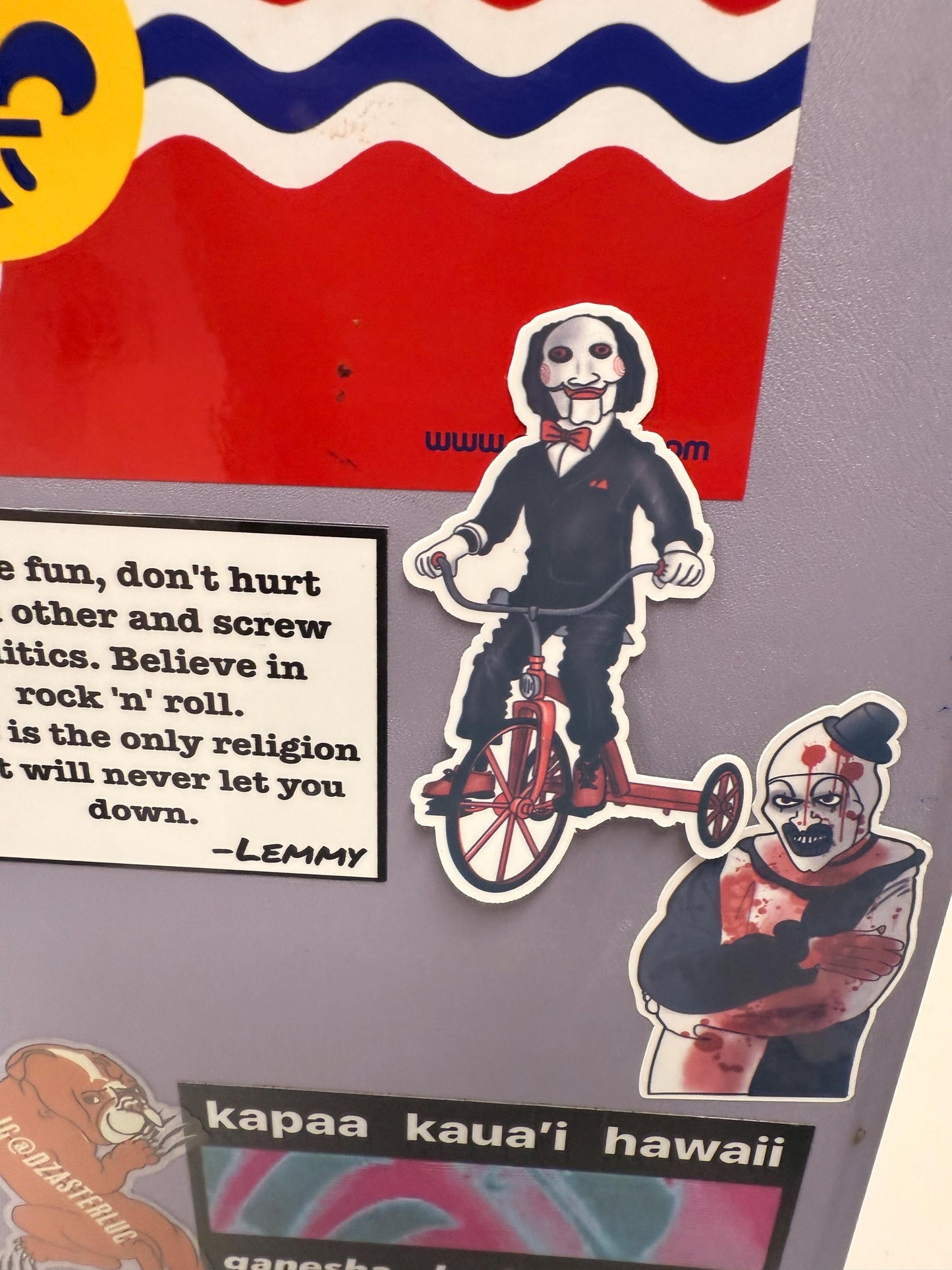 Jigsaw Sticker Saw movie hand drawn. Not AI