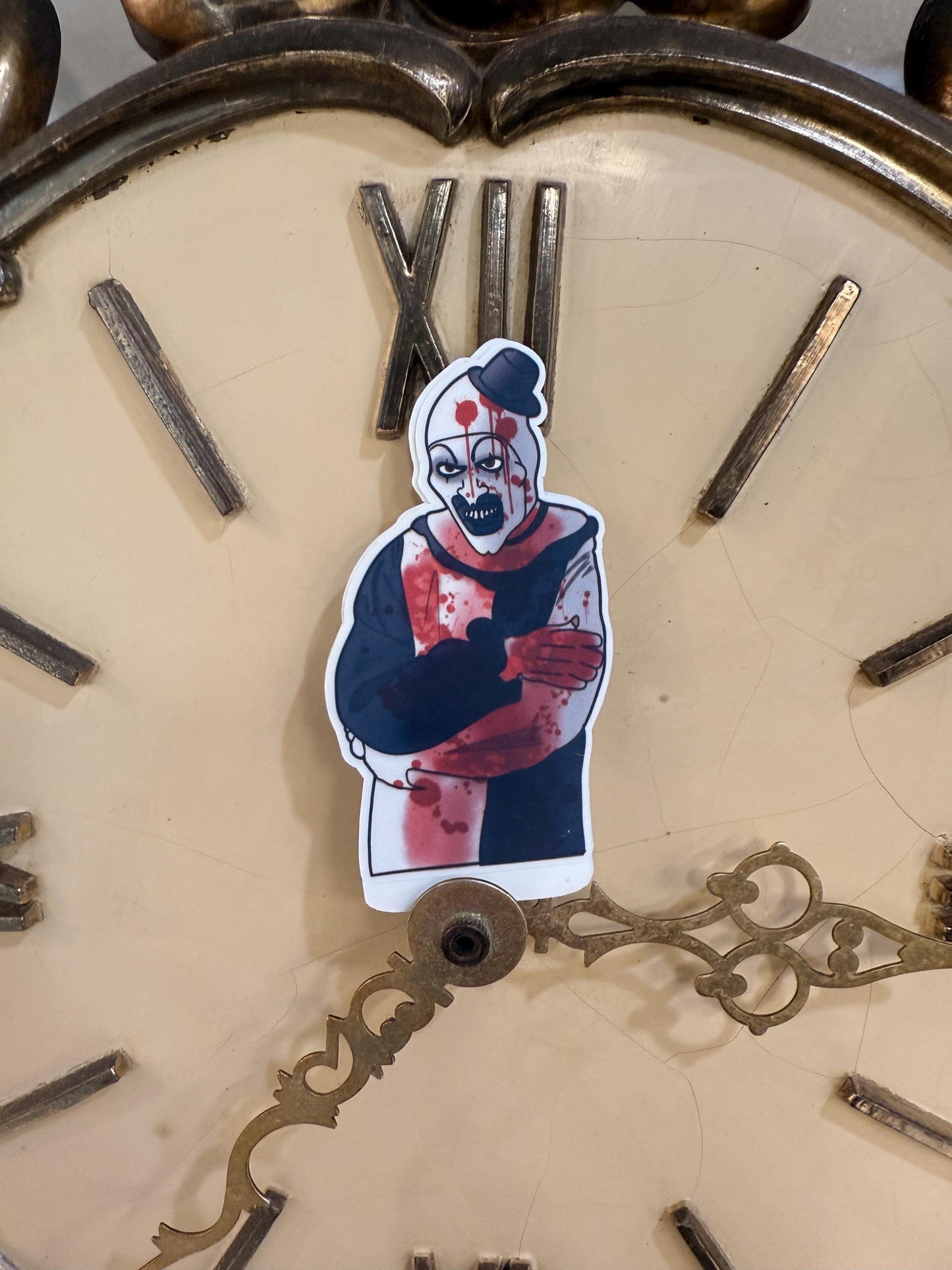 Art the bloody clown Terrifier Sticker hand drawn. Not AI