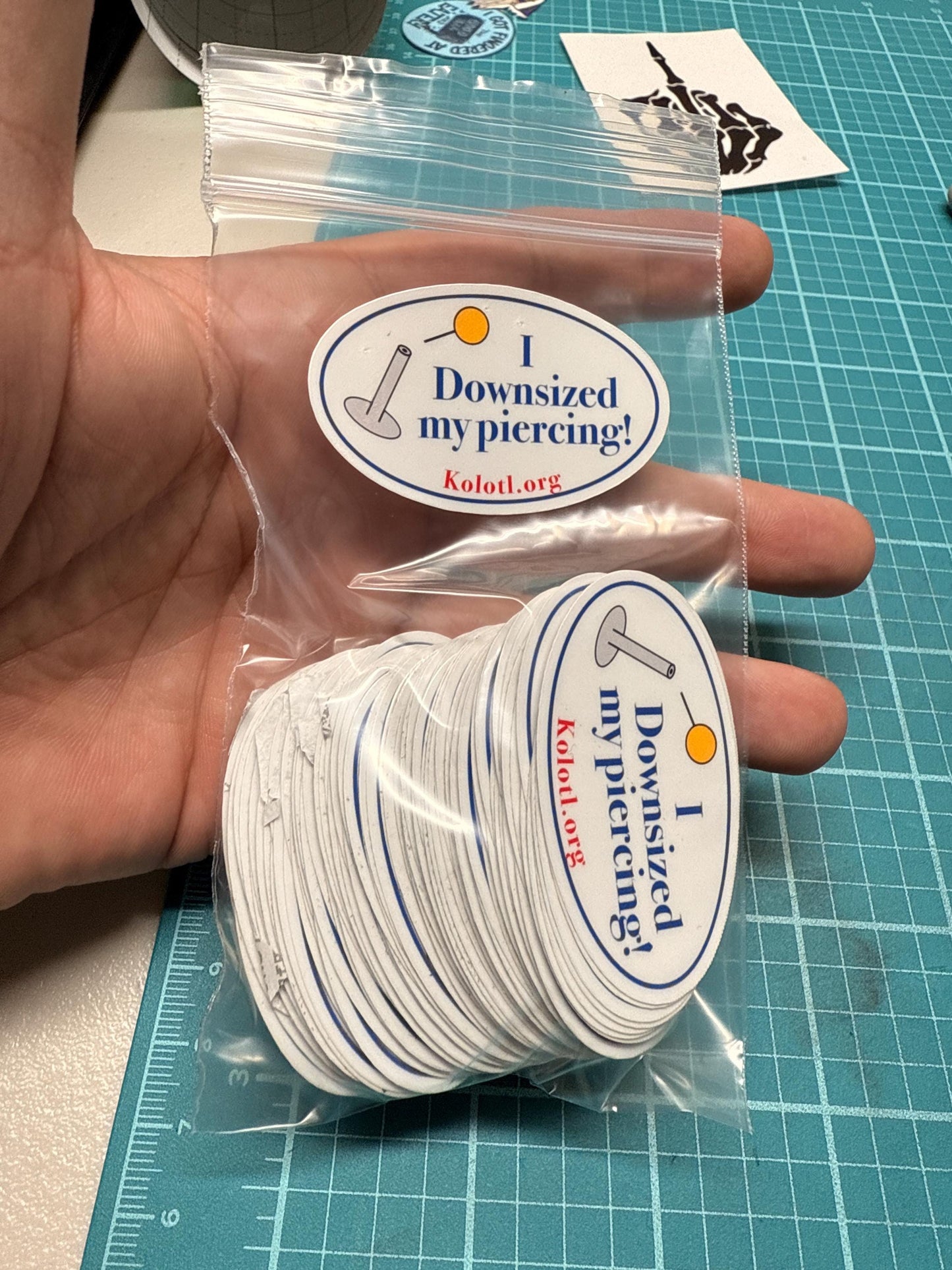 Downsized Piercing Stickers for Body Piercers (48 Qty)