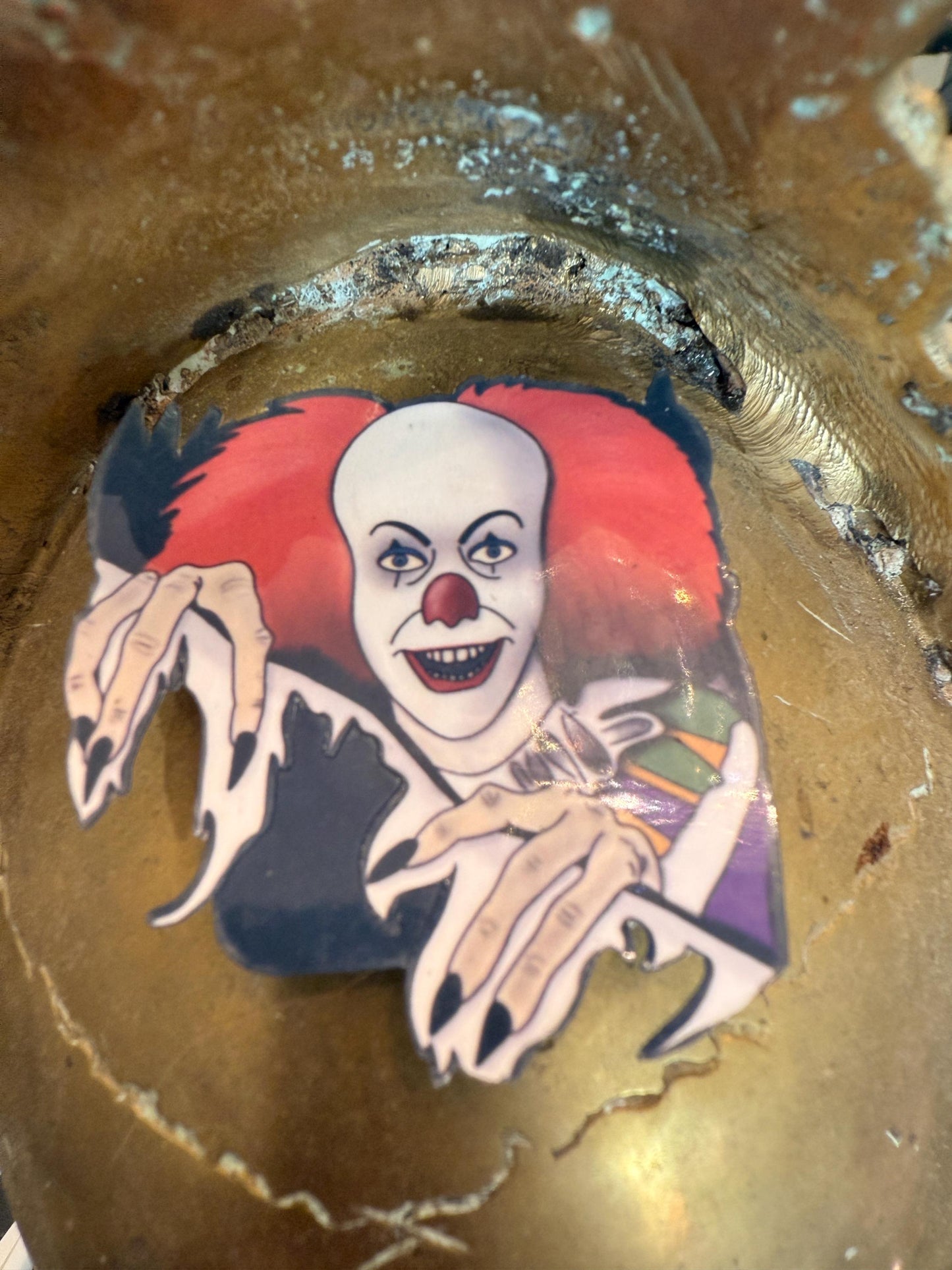 Pennywise clown It Sticker hand drawn. Not AI