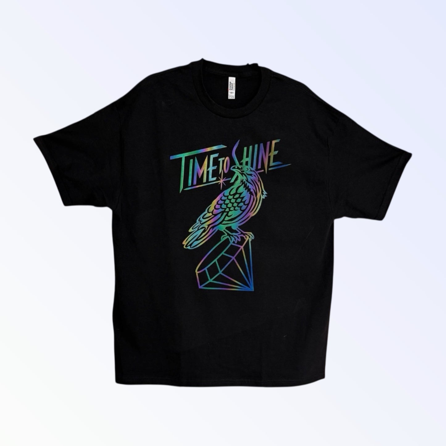 Time to Shine Holographic Crow Tee