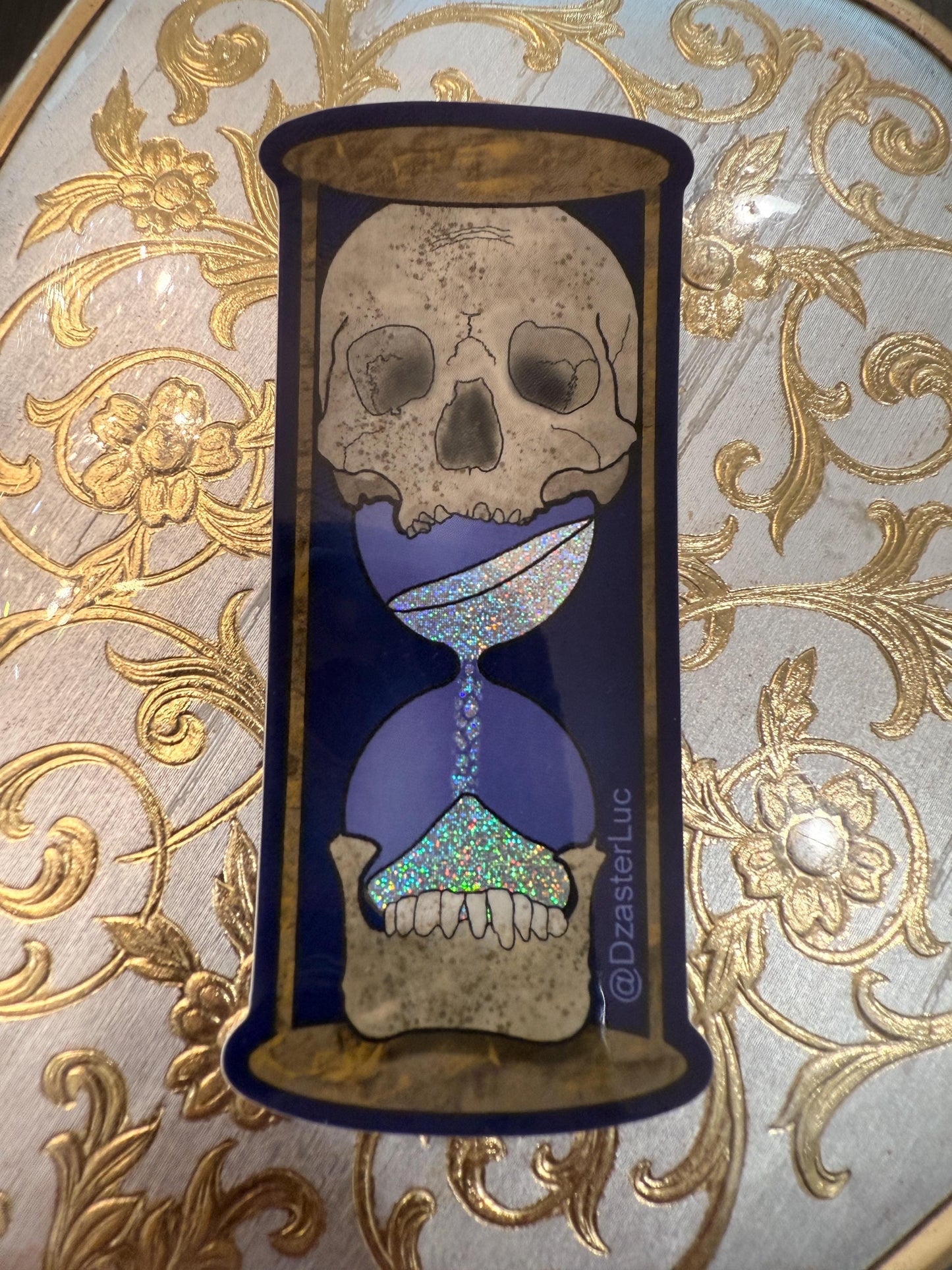 Hourglass Glitter sticker