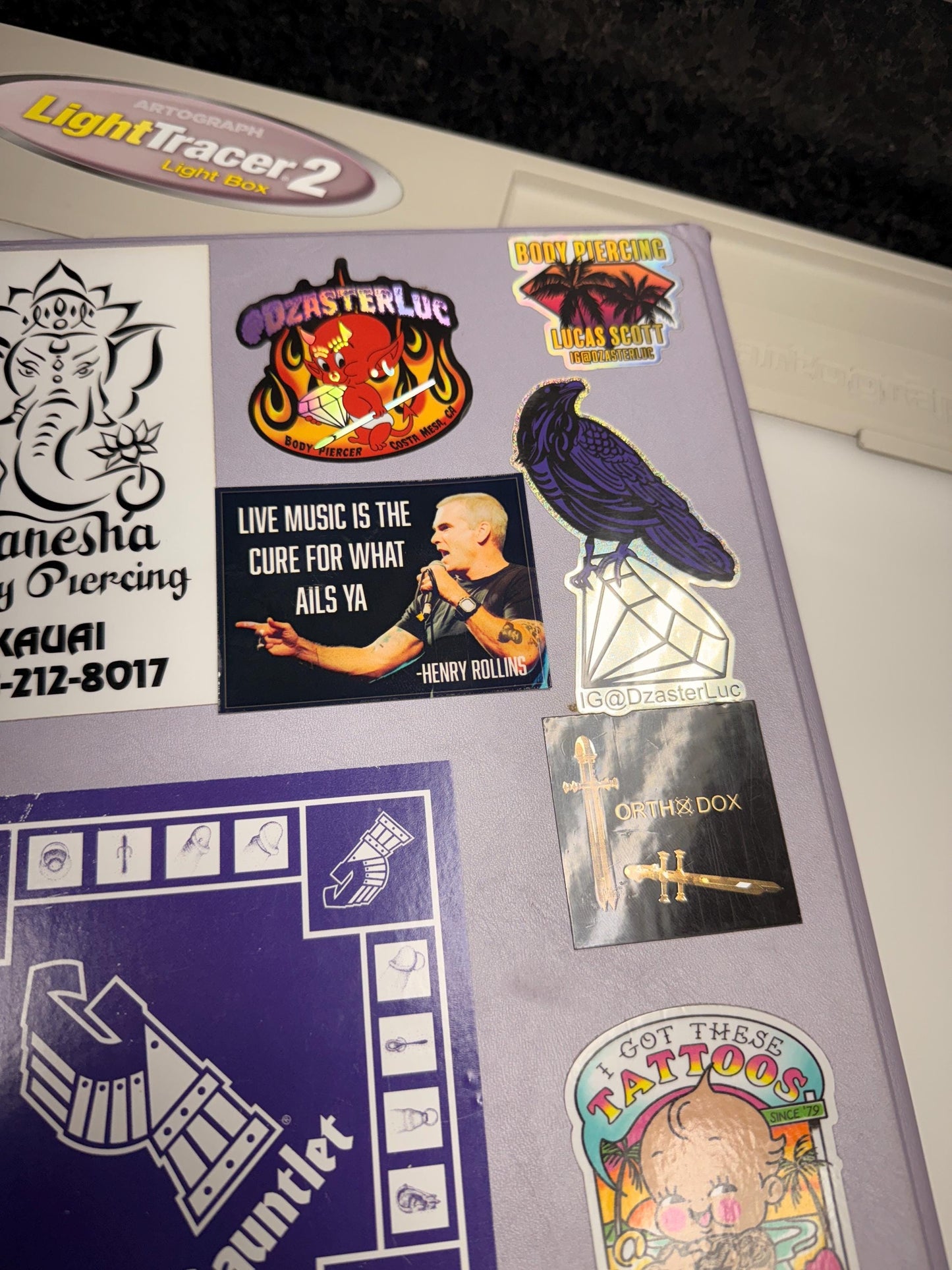 Punk Rock Music Quote Stickers, Laminated, 12 pc